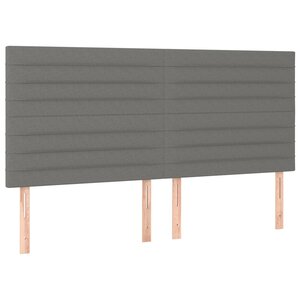 vidaXL Tête de lit Gris foncé 160x5x118/128 cm Tissu