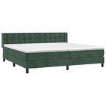 vidaXL Sommier à lattes de lit et matelas Vert foncé 200x200cm Velours