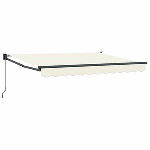 vidaXL Auvent rétractable Crème 3 5 x 2 m 100  Polyester et Aluminium