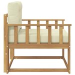 vidaXL Sofa de milieu extérieur Polyester Blanc