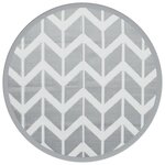 vidaXL Tapis d'extérieur ARAKIL gris Ø200 cm PP