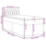 vidaXL Sommier à lattes de lit avec matelas Marron foncé 90x200 cm