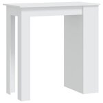 vidaXL Table de bar rangement Blanc 102x50x103 5 cm Bois d'ingénierie