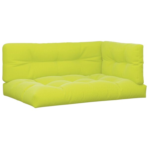 vidaXL Coussins de palette lot de 7 vert vif tissu