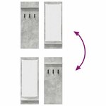 vidaXL Porte-manteau mural avec étagère Gris béton 70 x 10 x 90 cm