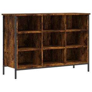 vidaXL Armoire à chaussures chêne fumé 100x35x70 cm bois d'ingénierie