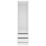vidaXL Garde-robe avec tiroirs Blanc 50x50x200 cm Bois d'ingénierie