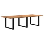 vidaXL Table à manger marron clair bois de chêne massif rectangulaire