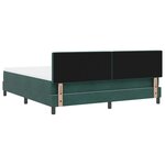 vidaXL Lit à ressorts avec matelas Vert foncé 180 x 200 cm tissu