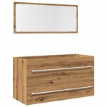 vidaXL Ensemble de meubles salle de bain 2 Pièces bois d'ingénierie