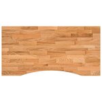 vidaXL Dessus de bureau marron clair bois chêne massif rectangulaire