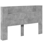 vidaXL Tête de lit Gris béton 160 x 16 5 x 103 5 cm Bois d'ingénierie