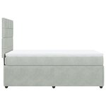 vidaXL Sommier à lattes de lit et matelas Gris clair 100x200cm Velours
