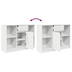 vidaXL Buffet avec tiroir blanc 101x35x76 cm bois d'ingénierie