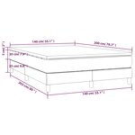 vidaXL Sommier à lattes de lit avec matelas Gris 140x200 cm Similicuir