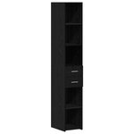 vidaXL Highboard Chêne Noir 30x42 5x185 cm Bois d'ingénierie