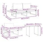 vidaXL Ensemble de salle à manger pour jardin 3 Pièces Gris clair Acier