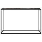 vidaXL Table console Noir 120x35x75 cm Verre trempé