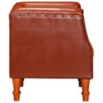 vidaXL Chaise cabriolet marron Cuir véritable de chèvre