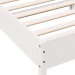 vidaXL Cadre de lit sans matelas blanc 100x200 cm bois de pin massif