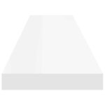 vidaXL Étagères murales flottantes 2 Pièces blanc 120x23 5x3 8 cm MDF