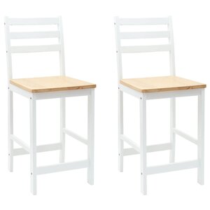 vidaXL Chaises de salle à manger 2 Pièces Blanc 40 x 47 5 x 99 5 cm