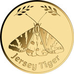 Monnaie JERSEY TIGER Butterflies 1/1000 Oz Medaille Or