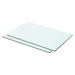 vidaXL Panneaux d'étagère 2 Pièces verre transparent 50x25 cm