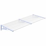 vidaXL Auvent de porte Gris et transparent 239x90 cm Polycarbonate