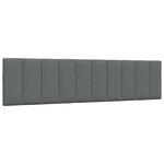 vidaXL Cadre de lit sans matelas Hanko gris foncé 200x200 cm tissu