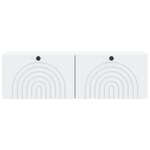 vidaXL Meuble TV mural Blanc 98 x 31 x 30 cm Bois d'ingénierie