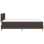 vidaXL Lit avec sommier et matelas & LED marron foncé 120x200 cm en tissu
