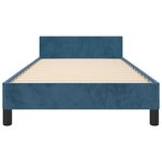 vidaXL Cadre de lit sans matelas bleu foncé 90x190 cm velours