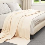 vidaXL Jeté Crème 270 x 240 cm Toison