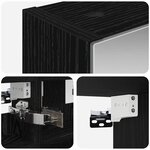 vidaXL Armoire Miroir de Salle de Bain Chêne noir 30 x 10 5 x 50 cm