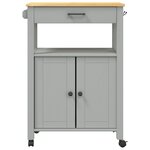 vidaXL Chariot de cuisine MONZA 60x40x90 cm bois massif de pin