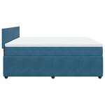 vidaXL Sommier à lattes de lit et matelas bleu 180x200 cm velours