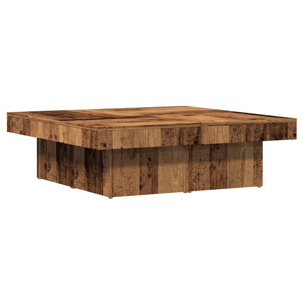 vidaXL Table basse vieux bois 90x90x28 cm bois d'ingénierie