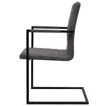 vidaXL Chaises à manger cantilever lot de 6 gris similicuir