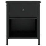 vidaXL Tables de chevet 2 Pièces noir 40x42x50 cm bois d’ingénierie