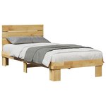 vidaXL Cadre de lit avec tête de lit sans matelas 90x200 cm