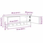 vidaXL Porte-manteau mural Blanc 80 x 20 x 30 cm Bois d'ingénierie