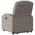 vidaXL Fauteuil inclinable électrique taupe tissu