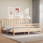 vidaXL Cadre de lit sans matelas 200x200 cm bois massif de pin