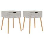 vidaXL Tables de chevet 2 Pièces Gris béton 40x40x56 cm Bois d'ingénierie