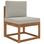 vidaXL Coussin de canapé d'extérieur 2 Pièces Gris Polyester