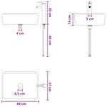 vidaXL Lavabo de salle de bains Noir Mat 49 x 37 x 14 cm métal