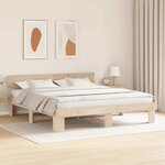 vidaXL Cadre de lit Marron 180 x 200 cm Bois massif en pin