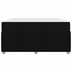 vidaXL Cadre de lit avec matelas Noir 160 x 200 cm tissu