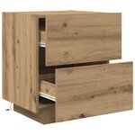 vidaXL Cabinet de chevet avec 2 Pièces Chêne artisanal 45 x 40 x 55 cm